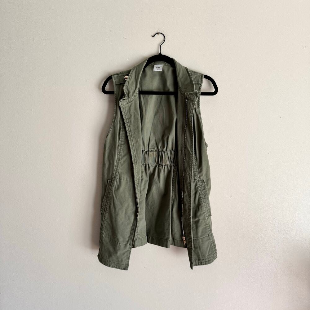 Cabi Green Explorer Utility Full Zip Vest - Small